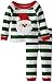 Mud Pie Baby Boys' Santa Lounge Set, Green Stripe, 0-6 Months