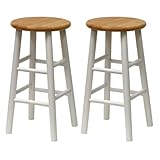 Winsome Set of 2, Beveled Seat, 24" Stool, Assembled