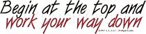 Begin at the top and work your way down - Humorous / Funny Toddler Shirt