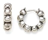 Sterling Silver Snap Hoop Earrings by Zina