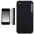 CaseCrown Metallic Slim Case for Apple iPhone 4 and 4S (AT&T, Sprint, & Verizon compatible) - Black