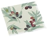 Caspari Gilded Pears Set of 20 Paper Cocktail Napkin, Sage