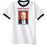 McCain Steady Progress 2008 - Republican Ringer T-Shirt