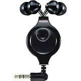 maxell カナル型コードリール付イヤホン ブラック HP-RC03-BK