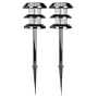 SUNergy Miravista Solar LED Accent Garden Yard Lights Black Chrome Finish (2) NEW