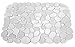 mDesign Decorative Kitchen Sink Protector Mat Pad Set, Quick Draining - Use In Sinks to Protect Surfaces and Dishes - Modern Pebble Design - Includes 1 Sink Saddle, 1 Sink Mat - Set of 2, Clear