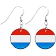 Luxembourg Flag Earrings
