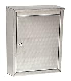 Architectural Mailboxes Metropolis Wall Mailbox, Stainless Steel Swirl Finish