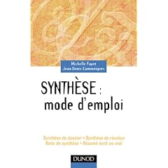 Synth�se : Mode d'emploi