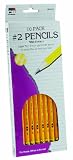 Charles Leonard Pencil - #2 - Yellow with Eraser - 10/Hang Tab Box , 65812