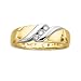 Jewelry : 3 Diamond Men's Ring 1/4 ct. in 14K Two Tone Gold