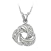 Sterling Silver Diamond Love-Knot Pendant (1/4