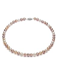 PremiumPearl 6.5-7mm Multicolor Freshwater Pearl Necklace AAA Quality