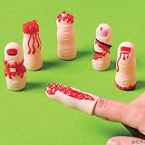 Vinyl Realistic Gory Finger Finger Puppets Great Halloween Party Favors - 1 dozen