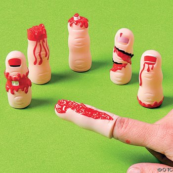 Childrens Toyshop  Toys : Vinyl Realistic Gory Finger Finger Puppets Great Halloween Party Favors - 1 dozen