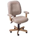 Chenille and Oak Task Chair - Taupe