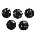 Set of 5 Gas Range Knobs- Black