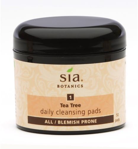 Sia Botanics Tea Tree Daily Cleanse Pads, 50 Count by Sia Botanics