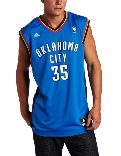 NBA Men's Oklahoma City Thunder Kevin Durant Revolution 30 Road Replica Jersey (Blue, Medium)