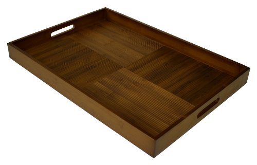 Simply Bamboo Extra Large Espresso Serving Tray 
