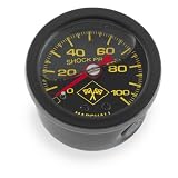 Bikers Choice Marshall Liquid Filled Shock Proof Gauges - Midnight Series 0-100 psi... by Bikers Choice