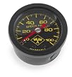 Bikers Choice Marshall Liquid Filled Shock Proof Gauges - Midnight Series 0-100 psi Black MNB-0-100