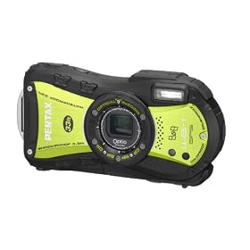 Pentax Optio WG-1 GPS Digital Camera - Green (14MP, 10m Water Proof, 1.5m Shock Proof,  5 x Wide Angle Optical Zoom and GPS Function) 2.7 inch LCD