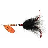 Mepps Musky Killer Dressed Fishing Lure, 3/4-Ounce, Hot Orange/Black Orange Tail
