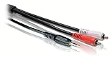 Philips SWA2112W/17 6 feet Stereo Y Cable 2 RCA (M)-1 3.5mm (M)