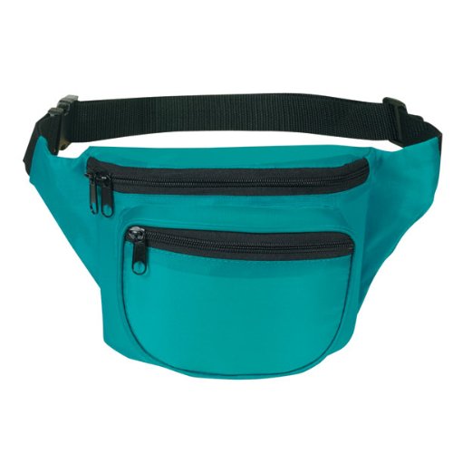 Fantasybag 3-Zipper Fanny Pack-Teal, FN-03