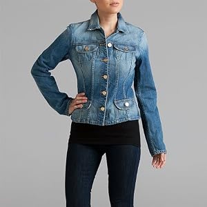 Buy A.B.S. Indigo Faded Denim Jacket, X-Small by A.B.S Allen Schwartz