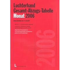 Luchterhand Gesamt-Abzugs-Tabelle Monat ab 1.1.2006