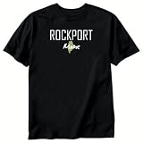 T-Shirt Black " Rockport City - Map State " Maine Usa City