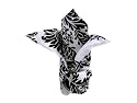 5 pcs 20x20" Black and White Damask Flocking Taffeta Napkins