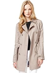 Autograph Linen Blend Double Breasted Trench Coat with Belt