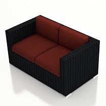 Big Sale Urbana All-Weather Wicker Outdoor Loveseat with Canvas Henna (5407-0000) cushions