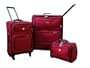 American Flyer Quattro 3 Piece Luggage Set - Red