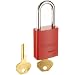 Master Lock Aluminum Lockout/Tagout Padlock, Keyed Different, 1-3/4" Body Length, 1-9/16" Shackle Clearance