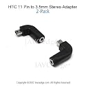 T-Mobile G1 / HTC Touch 11 Pin to 3.5mm Stereo Headphone L-Shaped Adapter (2-Pack)