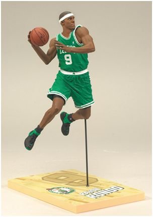 2011 MCFARLANE NBA SERIES 19 RAJON RONDO BOSTON CELTICS DARK GREEN UNIFORM BRONZE COLLECTOR LEVEL CHASE BASKETBALL FIGURE. ONLY 1000 MADE. VERY LOW NUMBER #60/1000