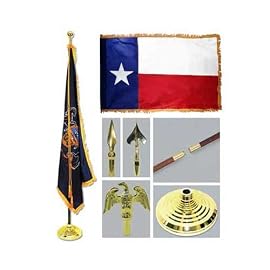 Texas 3ft x 5ft Flag Flagpole Base and Tassel