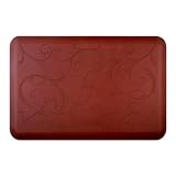 WellnessMats 36-inch by 24-inch Motif Mat, Bella, Burgundy