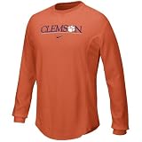 Nike Clemson Tigers Orange Waffle Long Sleeve Crew Top