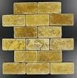 2x4 Gold / Yellow Tumble Travertine Tiles on 12x12 sheet