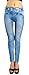 New Stylish Denim Look Ripped Faux Jean Blue Leggings Tights Pants