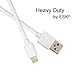 ESK® Certified 3 Feet / 1 Meter 8 Pin Lightning to USB Cable with 5W USB Power Adapter (Pack of 2)
