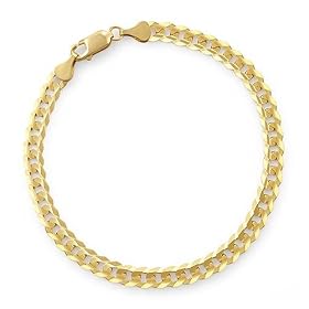 14k Yellow Gold 5.9mm Cuban Chain Bracelet, 8.5 by Amazon.com Collection