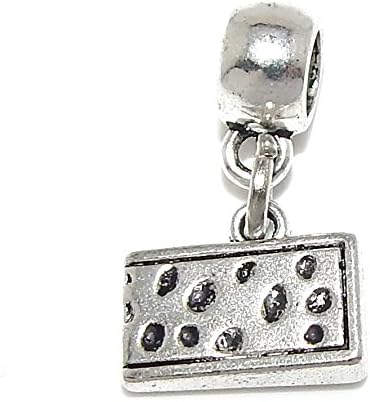 Jewelry Monster Dangling "Slice of Cheese" Charm Bead for Snake Chain Charm Bracelet 20743