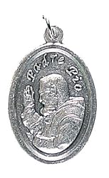 Padre Pio Oxidized Medal - MADE IN ITALY
