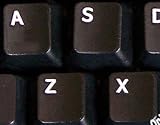 English Us Non Transparent Keyboard Stickers Black Background